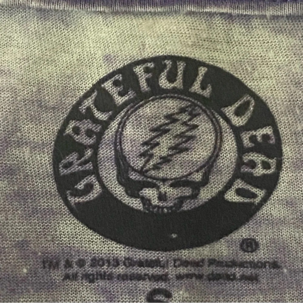 GRATEFUL DEAD 2013 “Steal Your Face” purple burnout lightweight t-shirt Small - Picture 13 of 16